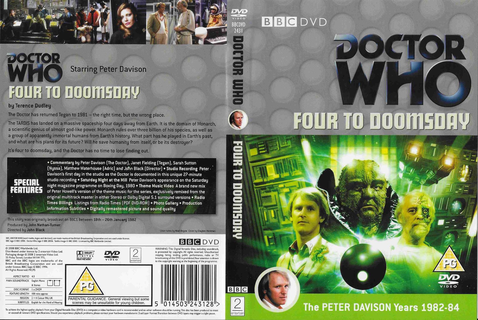 Picture of BBCDVD 2431 Doctor Who - Four to doomsday by artist Terence Dudley from the BBC records and Tapes library